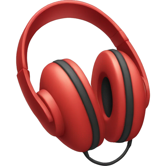 red headphone emoji