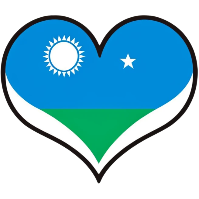 Uzbekistan flag heart emoji