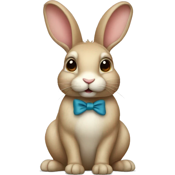 Rabbit with bow emoji