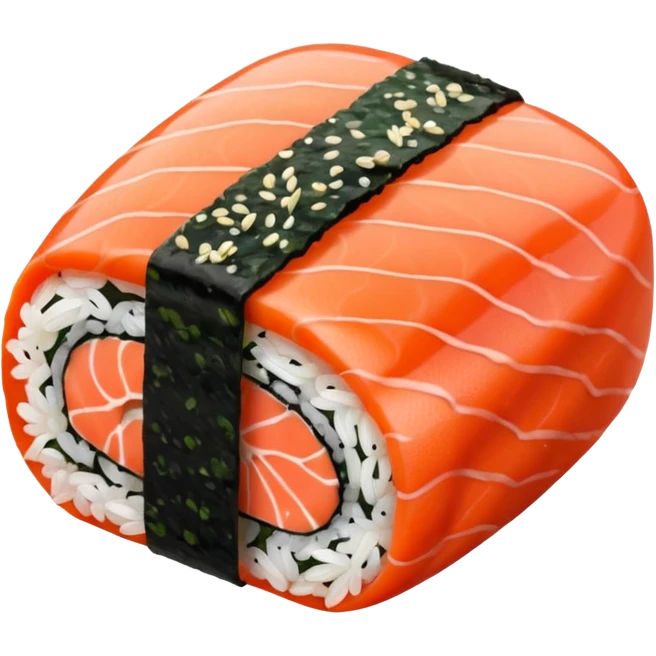 one sushi piece top view emoji