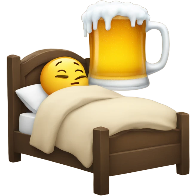 Beer sleeping emoji