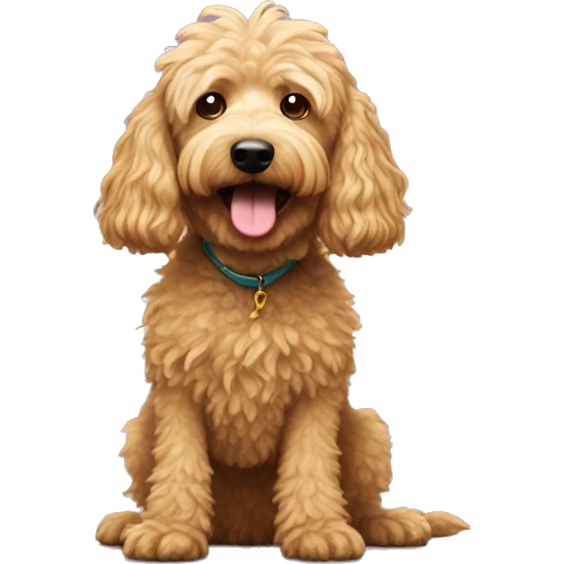 Flea on a golden doodle  emoji