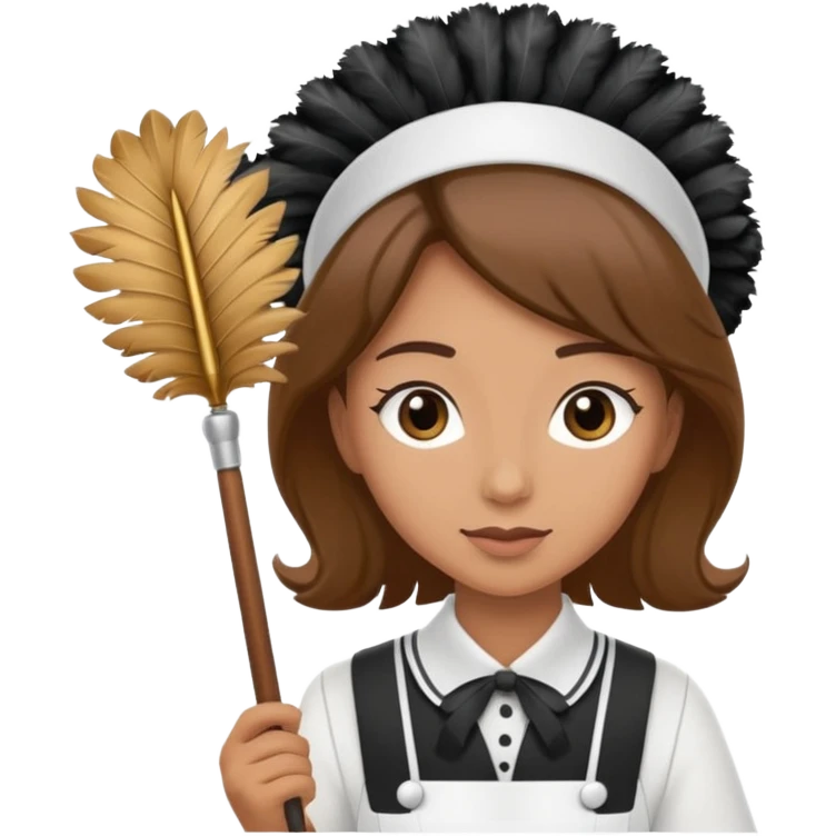 Maid with duster emoji