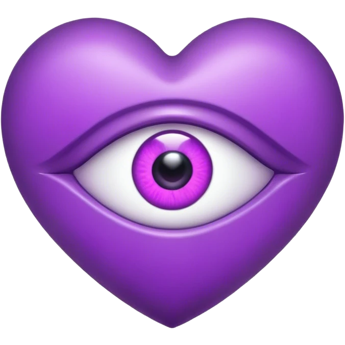 a purple heart with an eye emoji