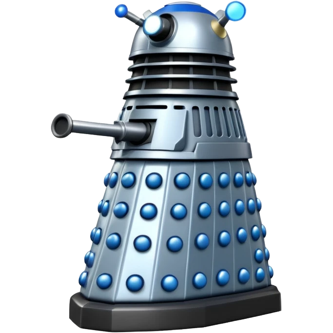 dalek silver and blue  emoji