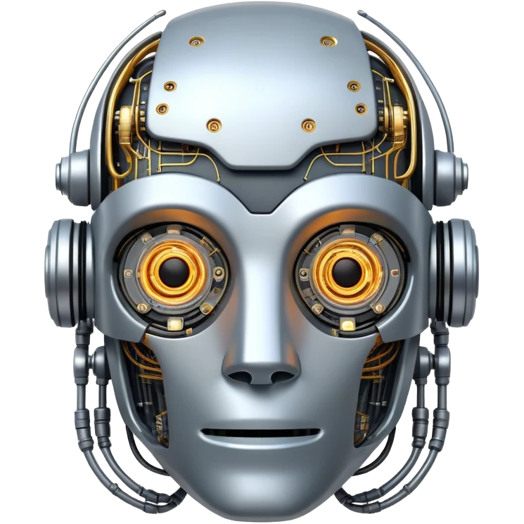 robot with digital brain emoji