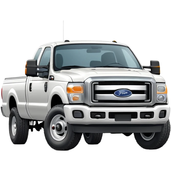 White Ford F250 emoji