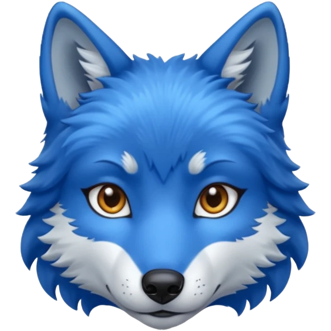 A female feminine blue wolf  emoji
