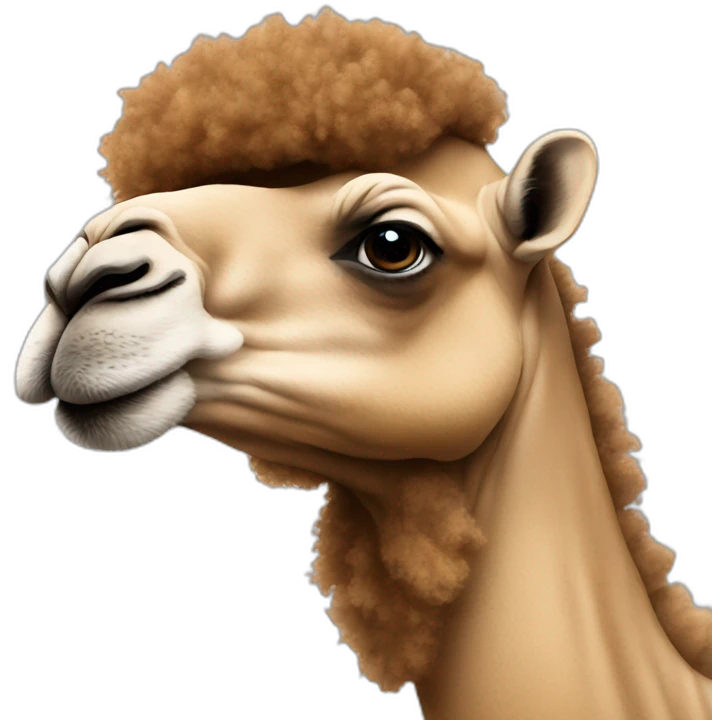 camel with afro emoji
