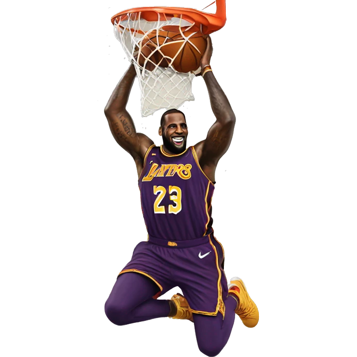 Lebron dunking emoji