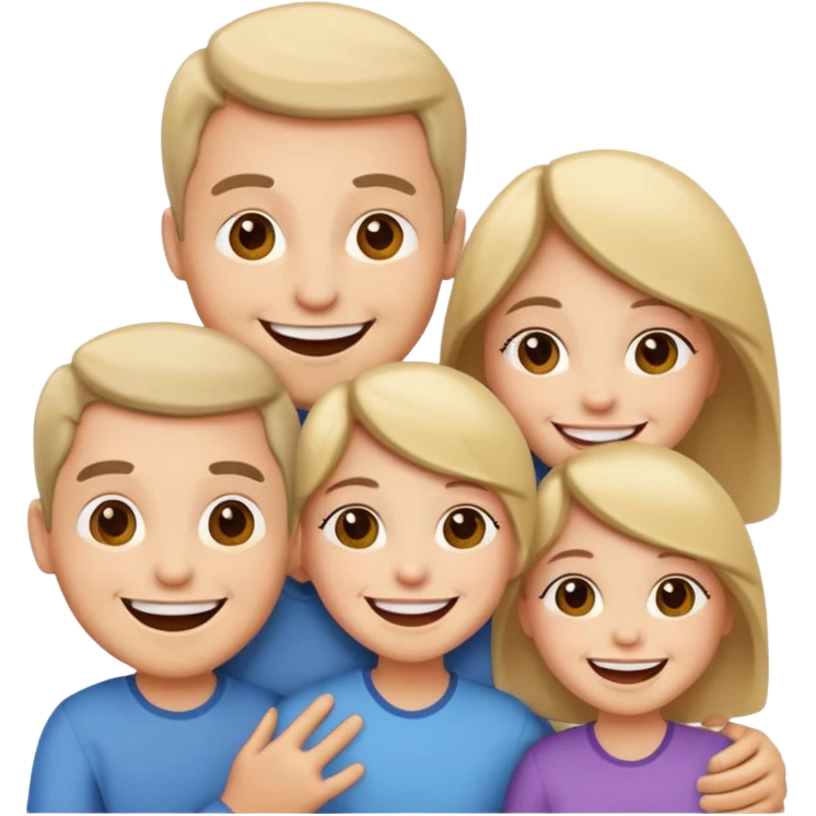 familia de tres mismo color de piel emoji
