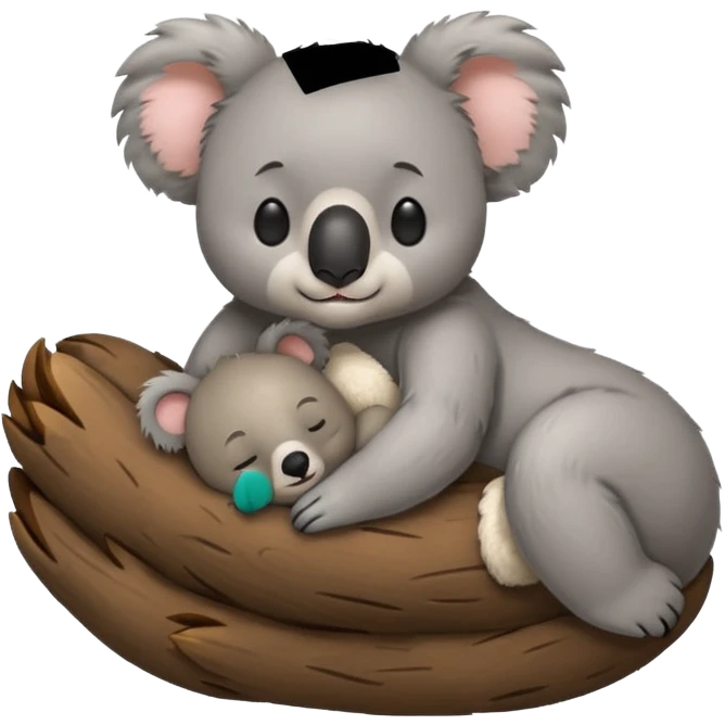 Koala sleeping with bear emoji