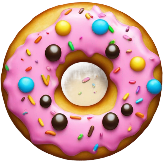 Smiling donut emoji