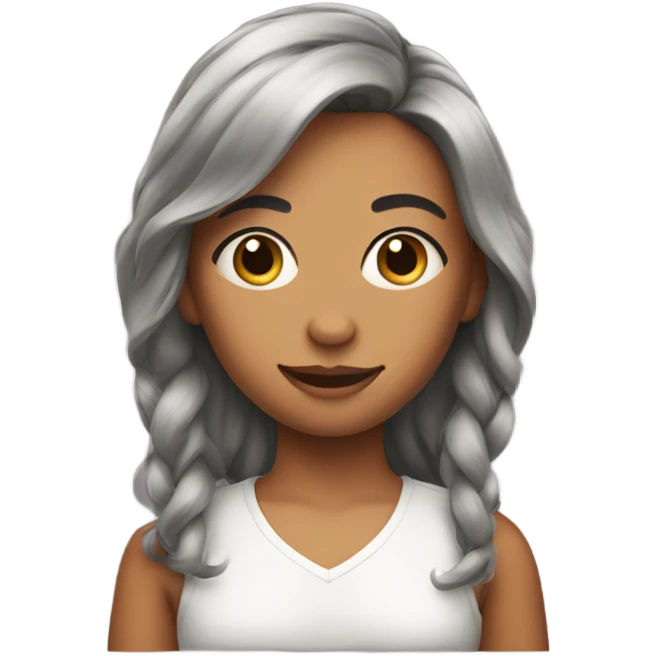 Girl with men hair  emoji