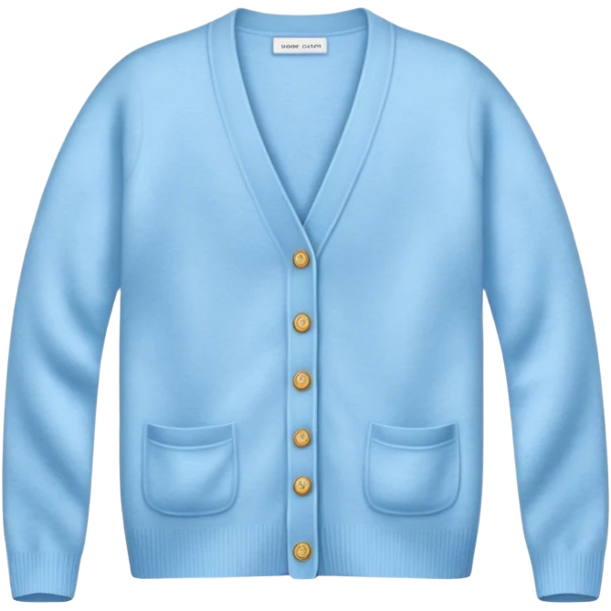 Pale blue cashmere cardigan emoji