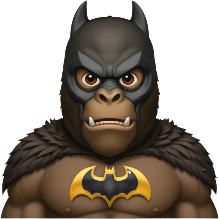 king kong with a batman mask emoji
