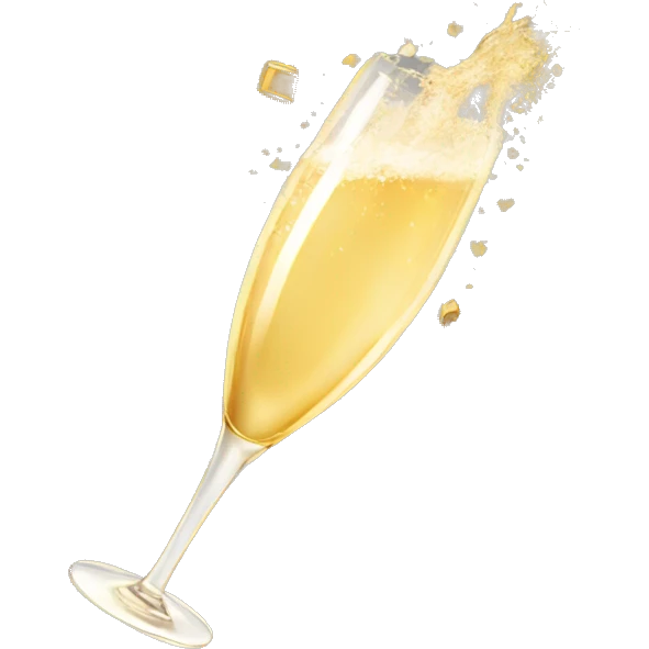 champagne popping, aesthetic, golden, rich vibes emoji
