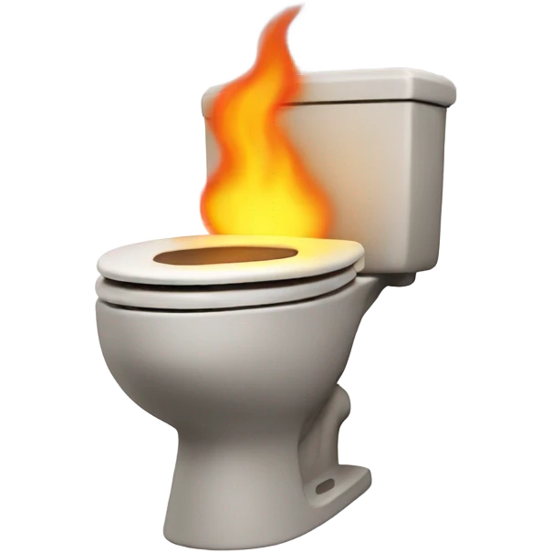 Toilet on fire emoji