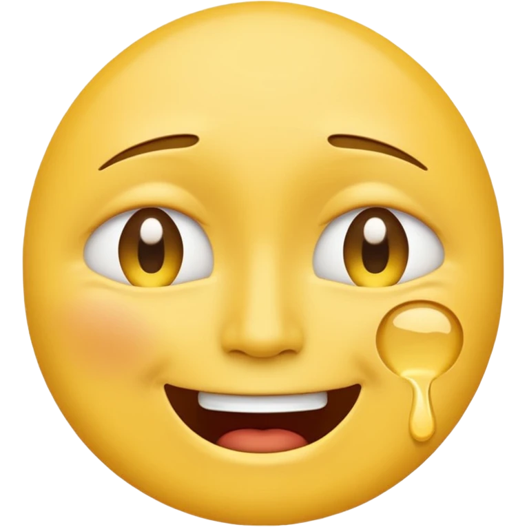 make an emoji of a yellow face sobbing and then an overlap of the same face on top of that smiling emoji