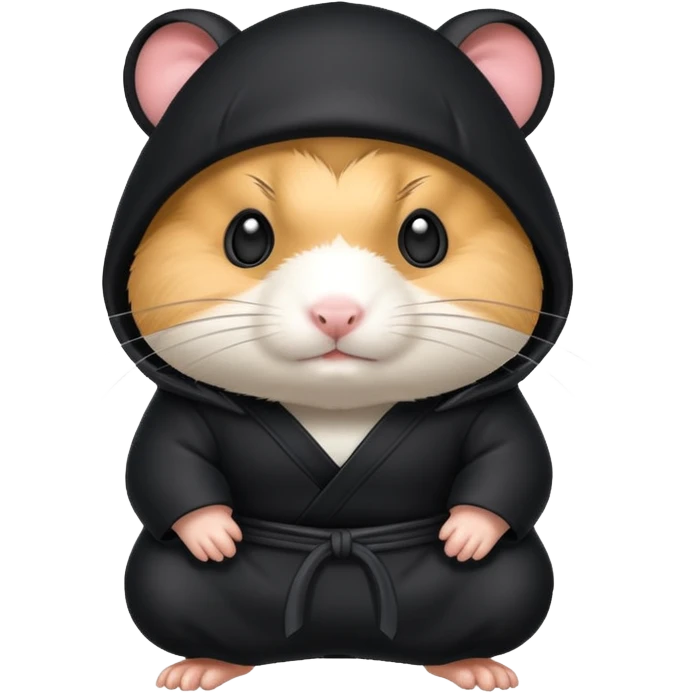ninja hamster with black fur emoji