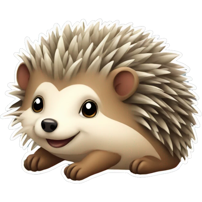 Cute hedgehog for a sticker pack about cryptocurrency emoji