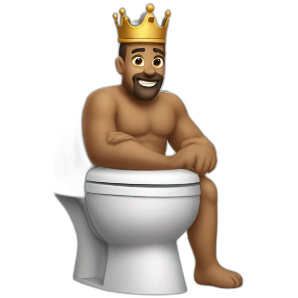 skibidi toilet sitting king emoji