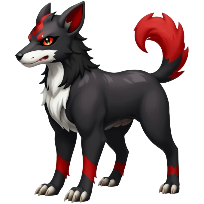 Houndoom-Mightyena (full body) emoji