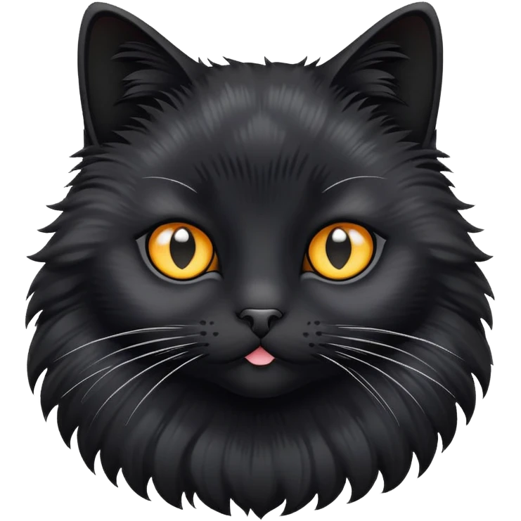 Black cat with white dots  emoji