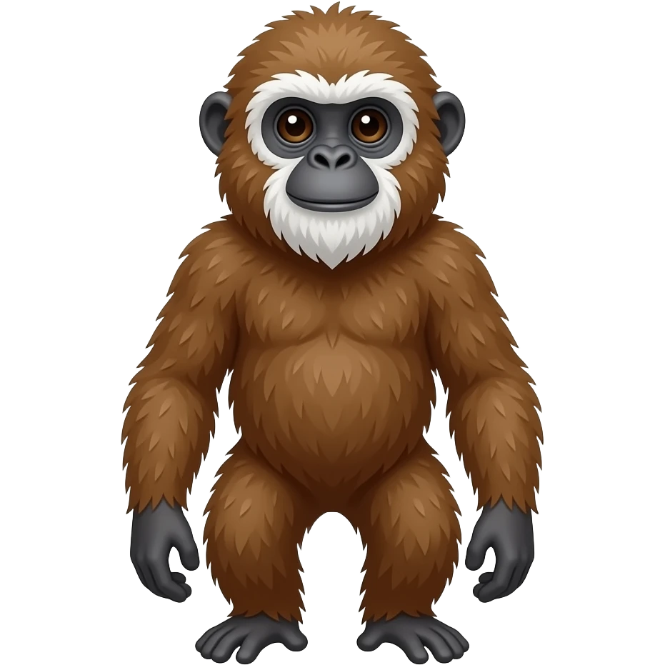 gibbon à favoris blancs emoji