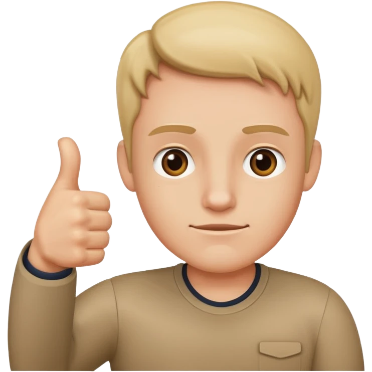 Worry with thumbs up emoji