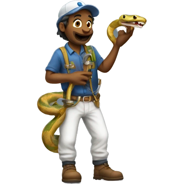 Snake charmer plumber emoji
