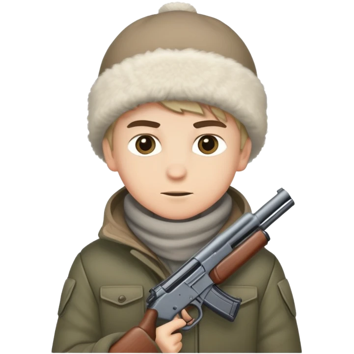 boys with guns in winter emoji