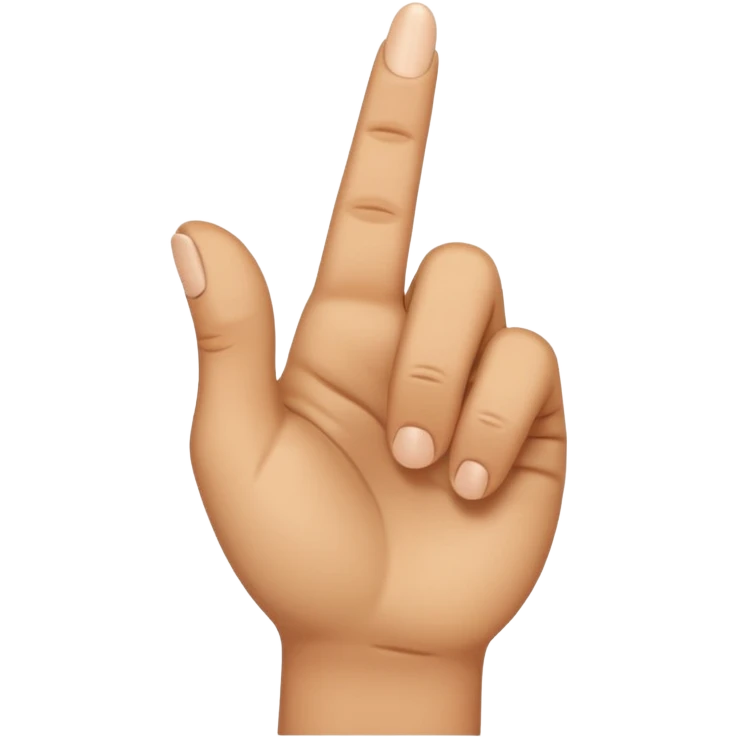 Open hand with the middle finger pointing downwards emoji