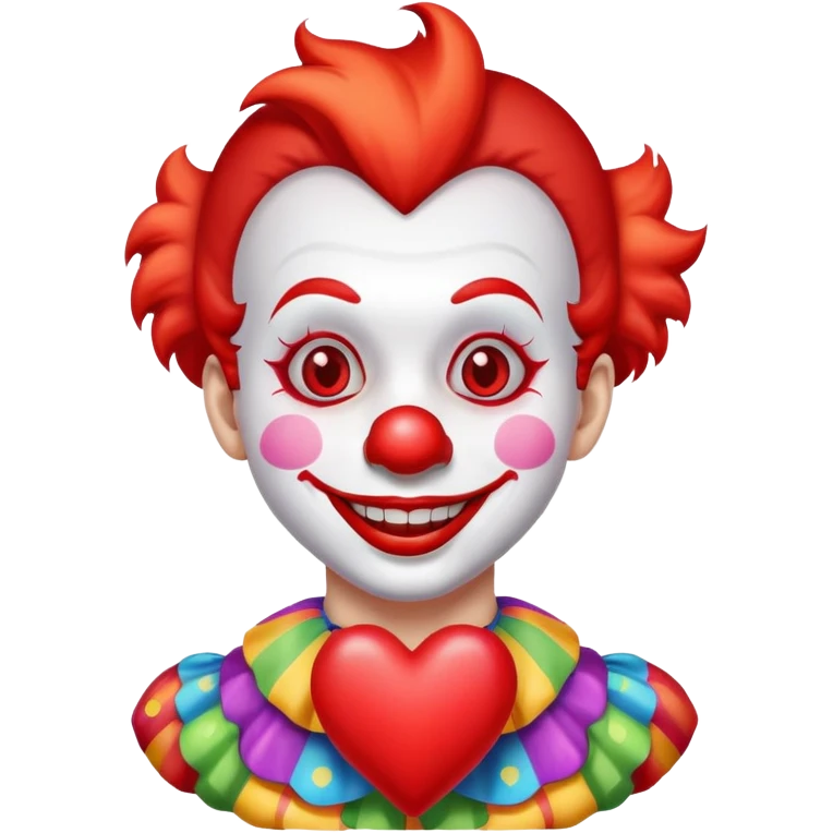 cute clown with heart eyes emoji