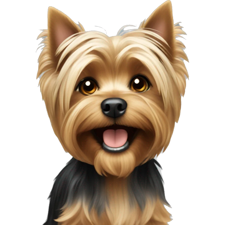 Happy Yorkshire terrier  emoji