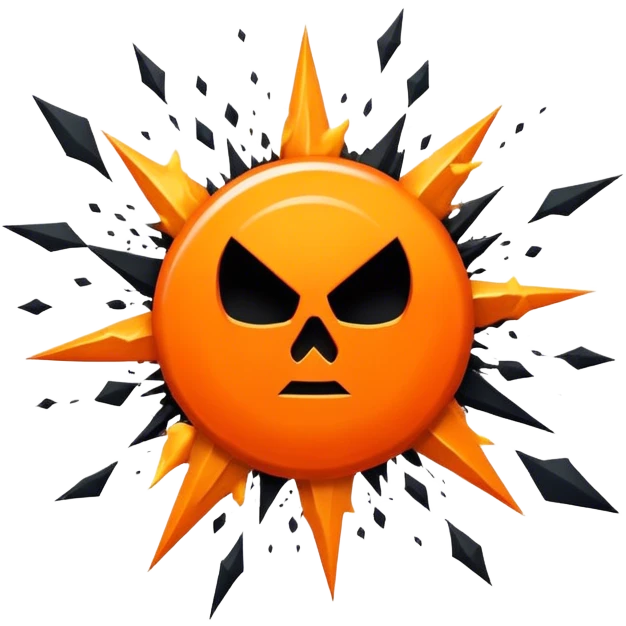 
A bright orange book with a black, rebellious emblem explosion,bold X with a edgy texture, exuding energy and pure, unapologetic confidence. emoji