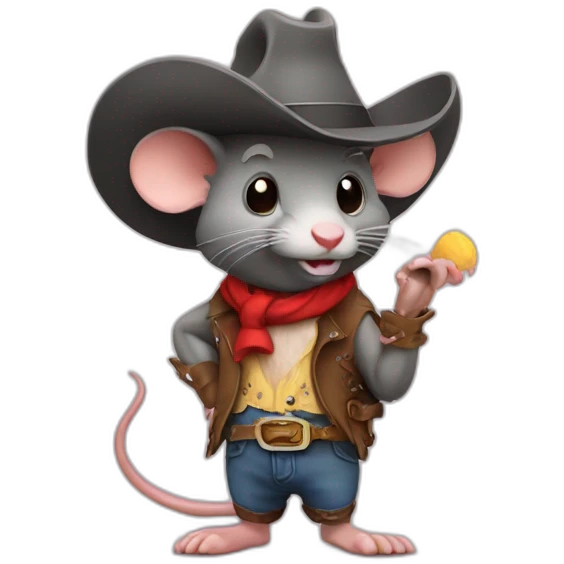 greedy cowboy rat emoji