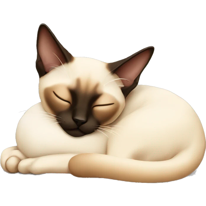 siamese cat sleeping  emoji