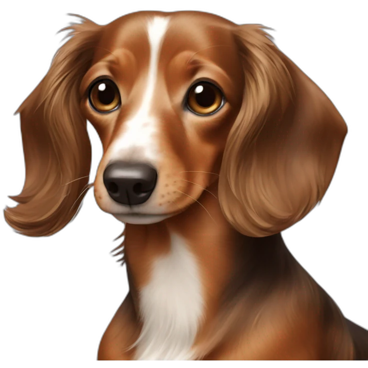 Long haired dachshund emoji