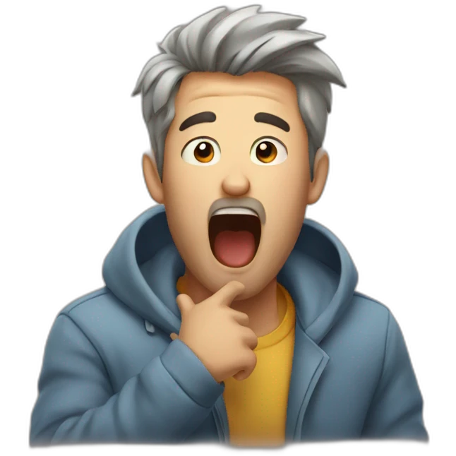 Man yawning emoji