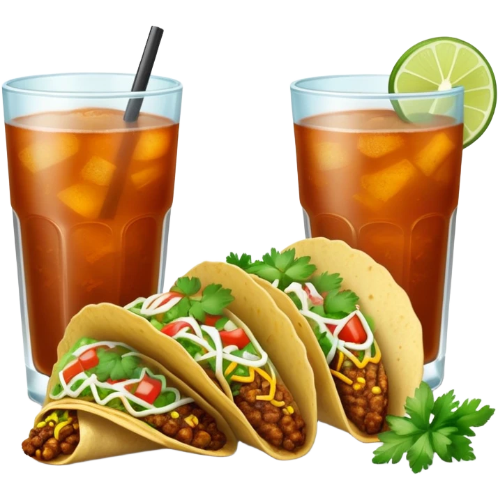 Tacos and drinks  emoji