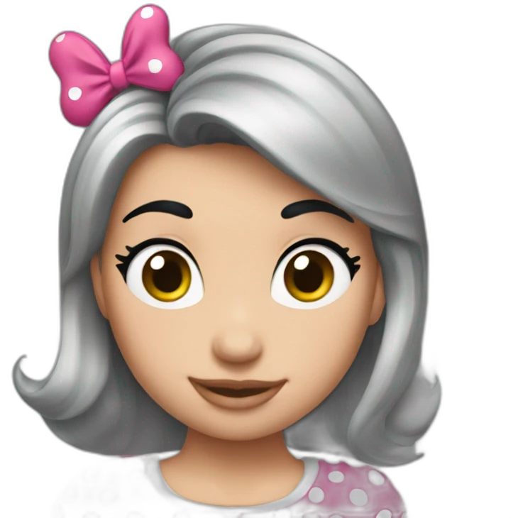 Minnie pelo gris emoji