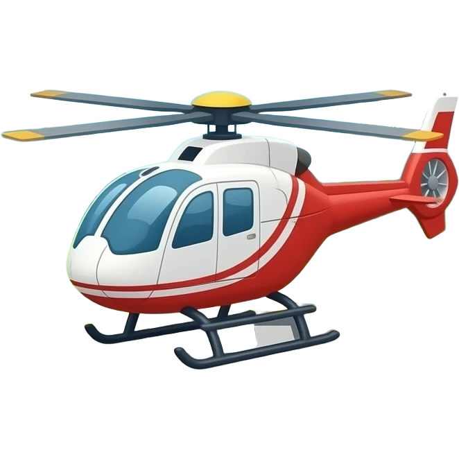 heliport with 'H' on pad and helicopter-no border emoji