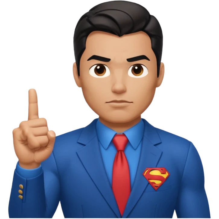 Superman Giving the Middle Finger emoji