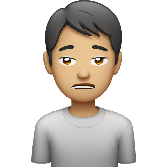 crying asian guy emoji