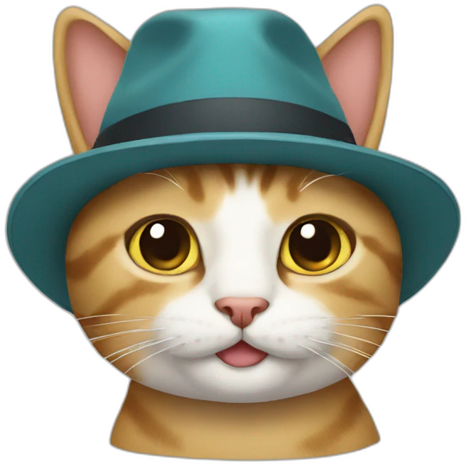 cat wearing a hat emoji