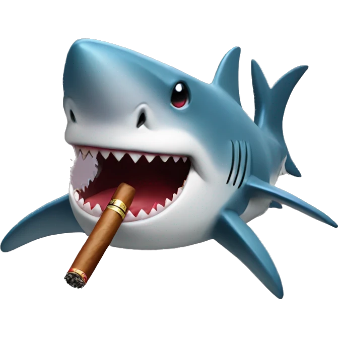 shark with cigar emoji
