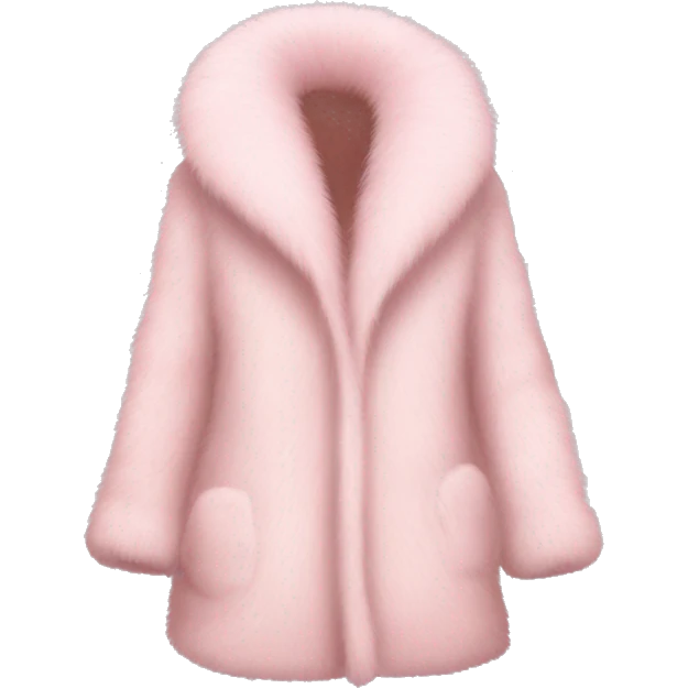 Long pale pink Pink fur coat emoji