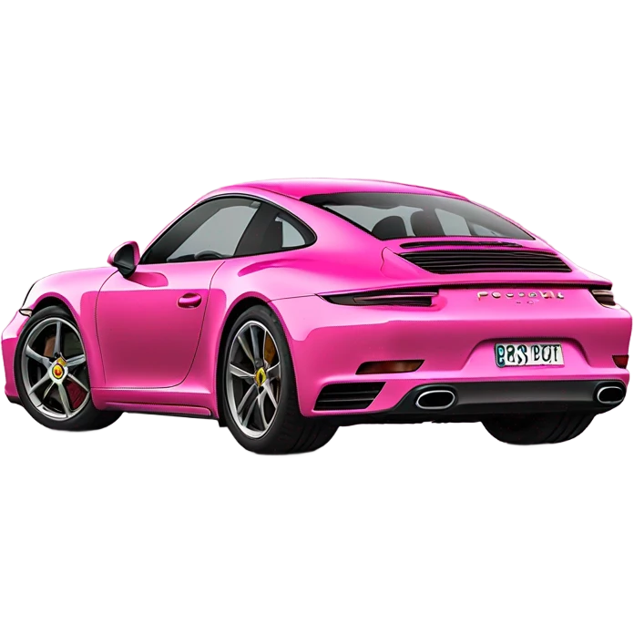 New porsche 911 pink emoji