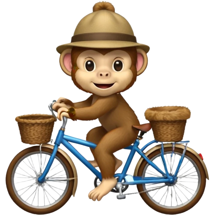 monkey riding a bicycle emoji